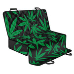 Green And Black Cannabis Leaf Print Pet Car Back Seat Cover