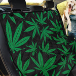 Green And Black Cannabis Leaf Print Pet Car Back Seat Cover