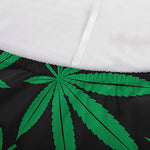 Green And Black Cannabis Leaf Print Sofa Cover