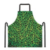 Green And Black Cheetah Print Apron