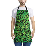 Green And Black Cheetah Print Apron