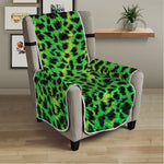 Green And Black Cheetah Print Armchair Protector