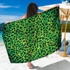 Green And Black Cheetah Print Beach Sarong Wrap