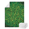 Green And Black Cheetah Print Blanket