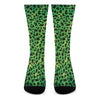 Green And Black Cheetah Print Crew Socks