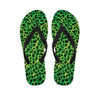 Green And Black Cheetah Print Flip Flops