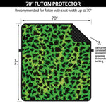 Green And Black Cheetah Print Futon Protector