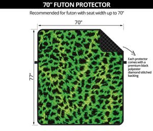 Green And Black Cheetah Print Futon Protector