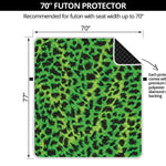 Green And Black Cheetah Print Futon Protector