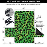 Green And Black Cheetah Print Half Sofa Protector