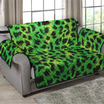 Green And Black Cheetah Print Loveseat Protector