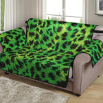 Green And Black Cheetah Print Loveseat Protector