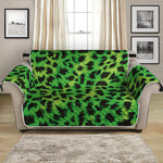 Green And Black Cheetah Print Loveseat Protector