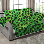 Green And Black Cheetah Print Loveseat Protector