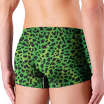 Green And Black Cheetah Print Men's Boxer Briefs