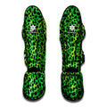 Green And Black Cheetah Print Muay Thai Shin Guards