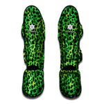 Green And Black Cheetah Print Muay Thai Shin Guard