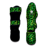 Green And Black Cheetah Print Muay Thai Shin Guard