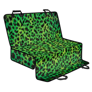 Green And Black Cheetah Print Pet Car Back Seat Cover