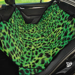 Green And Black Cheetah Print Pet Car Back Seat Cover