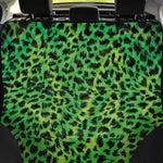 Green And Black Cheetah Print Pet Car Back Seat Cover