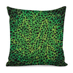 Green And Black Cheetah Print Pillow Cover