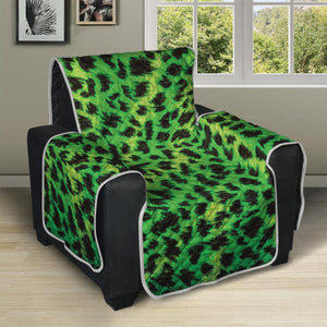 Green And Black Cheetah Print Recliner Protector