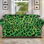 Green And Black Cheetah Print Sofa Protector