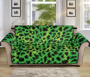 Green And Black Cheetah Print Sofa Protector