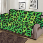 Green And Black Cheetah Print Sofa Protector