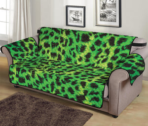 Green And Black Cheetah Print Sofa Protector