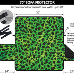 Green And Black Cheetah Print Sofa Protector