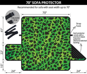 Green And Black Cheetah Print Sofa Protector