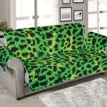 Green And Black Cheetah Print Sofa Protector