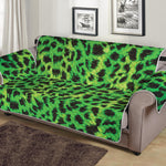 Green And Black Cheetah Print Sofa Protector