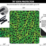 Green And Black Cheetah Print Sofa Protector