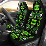 Green And Black Native Tribal Universal Fit Car Seat Covers GearFrost