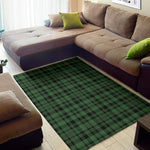 Green And Black Tartan Pattern Print Area Rug