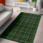 Green And Black Tartan Pattern Print Area Rug