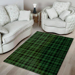 Green And Black Tartan Pattern Print Area Rug