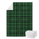 Green And Black Tartan Pattern Print Blanket
