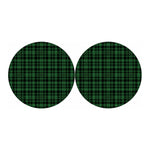 Green And Black Tartan Pattern Print Car Coasters