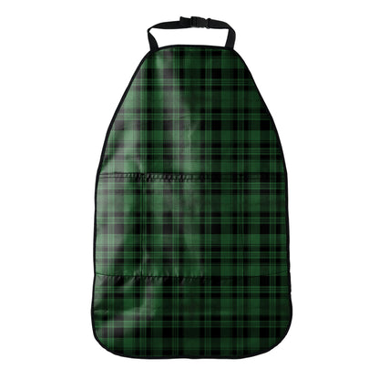 Green And Black Tartan Pattern Print Car Seat Organizers