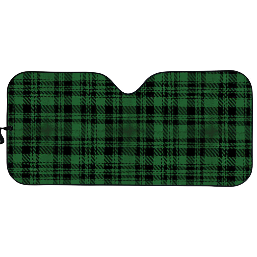 Green And Black Tartan Pattern Print Car Sun Shade