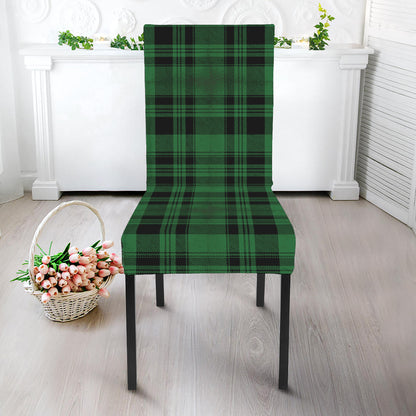 Green And Black Tartan Pattern Print Dining Chair Slipcover