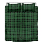 Green And Black Tartan Pattern Print Duvet Cover Bedding Set