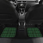 Green And Black Tartan Pattern Print Front and Back Car Floor Mats