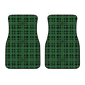 Green And Black Tartan Pattern Print Front Car Floor Mats