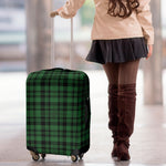 Green And Black Tartan Pattern Print Luggage Cover