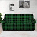 Green And Black Tartan Pattern Print Sofa Cover